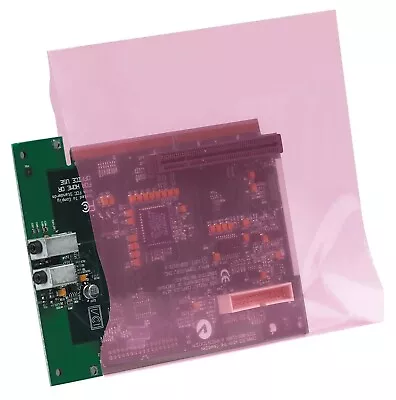 100x 4 Mil Anti-static Bags 10  X 16  Large Pink Poly Bag Open Ended Motherboard • $24.95