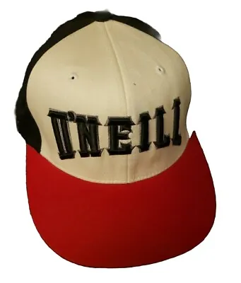 O'NEILL Flexfit L/XL Hat Cap Retro Skate Look Red/Black/White Embroidered Logo • $14.99