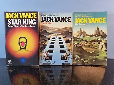 3 X Vintage Jack Vance Books Sci Fi Fantasy Paperbacks 1970s Mayflower Books VGC • £16.50