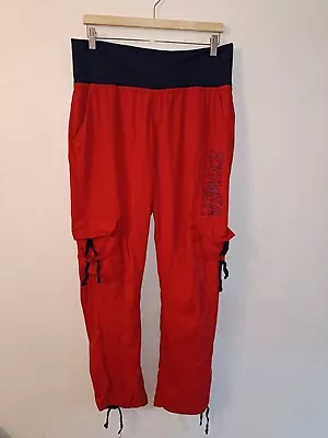 Zumba Wear Red & Blue Cargo Pants Trousers Exercise Dance L • £10