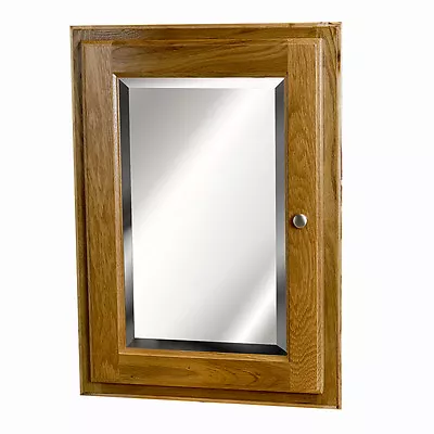 19 X26 Oak Medicine Cabinet With Mirror • $208.95
