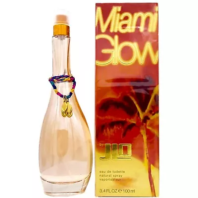 Miami Glow JLO Eau De Toilette Natural Spray + Bracelet 3.4 Oz Made In France • $29.99