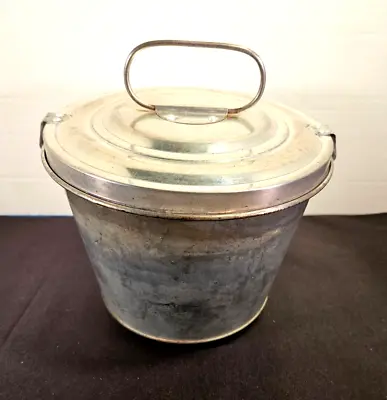 Vintage Tin Pudding Mold GALVANIZED Steam Cake Jello Mold Bundt MADE IN GERMANY • $29