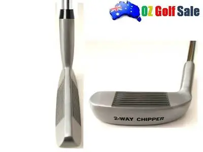 1x 2-Way TWO-WAY GOLF CHIPPER 18* STEEL SHAFT RUBBER GRIP 35  Or Custom Length • $69