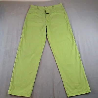 VINTAGE Marithe Francois Girbaud Jeans Mens 34x33 Lime Green Baggy Skater Y2K • $74.95