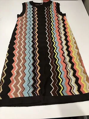 Target X Missoni Brown Chevron Stripe No Sleeve Dress XL • $51.99