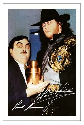 PAUL BEARER & THE UNDERTAKER Signed Autograph 6x4 PHOTO Print WWE WRESTLING  • £3.79