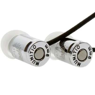 T9SITiS001-1S Munitio SITi G 001 Nine Millimeter Bullet Earphones (silver) • $99.99