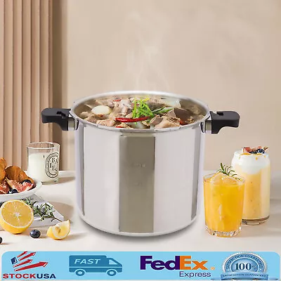 23 Quart Pressure Canner W/ Gauge & Release Valve Aluminum Alloy Cookware Silver • $98.80