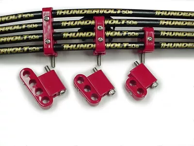 $33.99 • Buy Taylor Cable 42522 V8 Vertical Wire Loom Kit Red 7-8mm Spark Plug Wire Separator