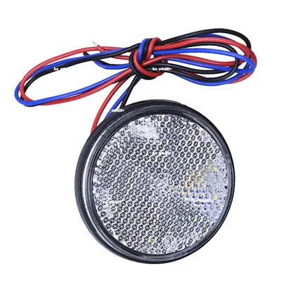 Motorcycle Truck 12V 24 LED Round Brake Stop Tail Rear Light Lamp-White • $7.48