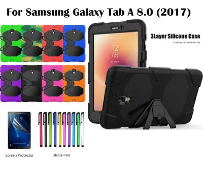 Heavy Duty Shock Proof Survivor Cover Case For Samsung Galaxy Tab A 8.0 2017 • $6.55