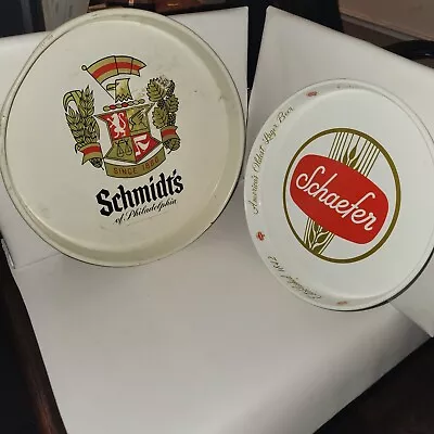 Two Vintage Beer Trays - Schaefer / Schmidts • $45