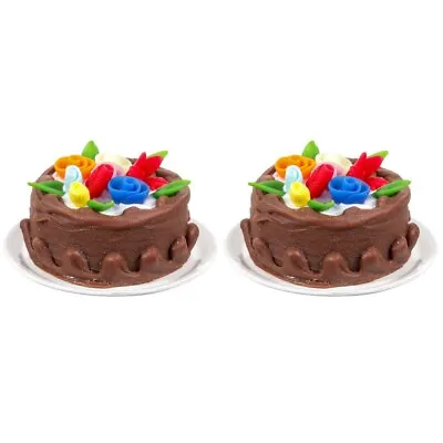  2 Pack Photography Props Simulation Dessert Fake Cupcakes Decorate Small • £12.98