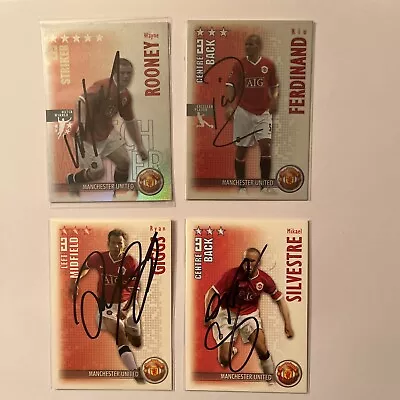 4 Manchester United/Man Utd Signed Cards • £13.30