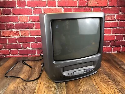Vintage - MEMOREX MVT2135B 13  CRT TV VCR COMBO VHS GAMING AV TESTED - NO REMOTE • $149