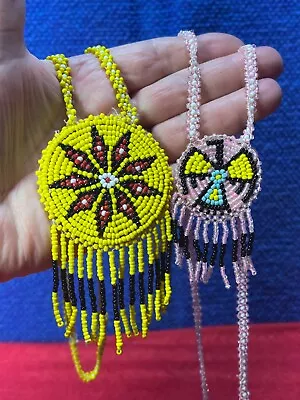 Pair Of *Native American Style* Beaded Souvenir Necklaces AA-347 • $3.99