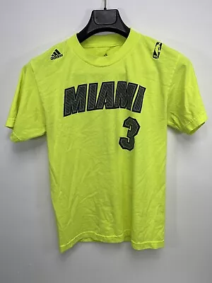 Miami Heat Dwayne Wade #3 Adidas Fluorescent/Lime/Neon Shirt Size S • $40