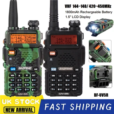 £28.65 • Buy Baofeng BF-UV5R VHF LCD Dual Band Two Way Radio Walkie Talkie Transceiver |UK