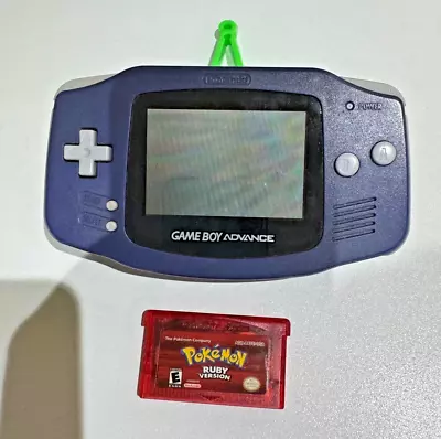 Nintendo Game Boy Advance Console Indigo + Pokemon Ruby • £69.99