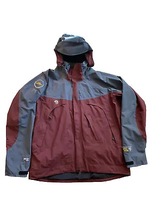 Men's Mountain Hardwear Exposure Gore-Tex XCR Jacket  Gray Burgundy XL  READ • $85