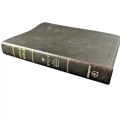 Vintage Holy Bible 1989 Old & New Testament Black Soft Cover Ribbon Maps • $15