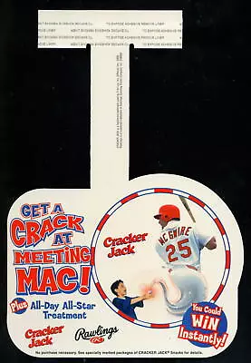 2000 MARK McGWIRE Cardinals Cracker Jack Supermarket Display Ad Piece 7 X 10  • $45.95