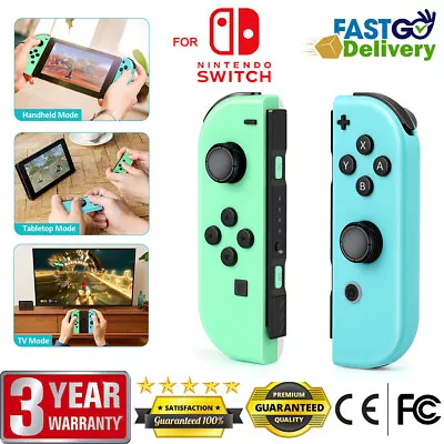 Joy Cons Compatible Nintendo Switch Wireless Left Right Controllers Blue Green • $38.53