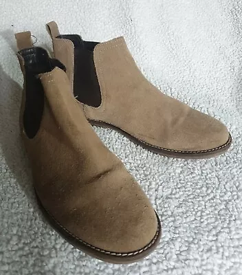 £14 • Buy Men's Red Herring Brown Tan Suede Chelsea Boots Uk 8