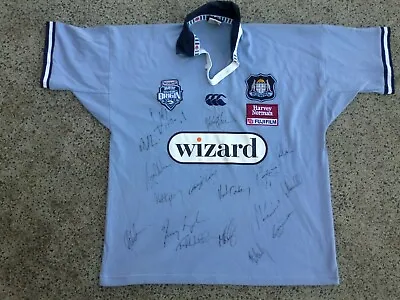 $185 • Buy SIGNED 2004 NSW Blues State Of Origin Rugby League Jersey  SIZE XL