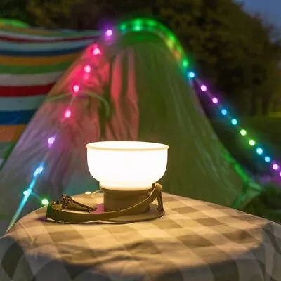 Camping Festival Solar Tent Light USB Charging RGB String Lights Hanging Lamp • £34.99