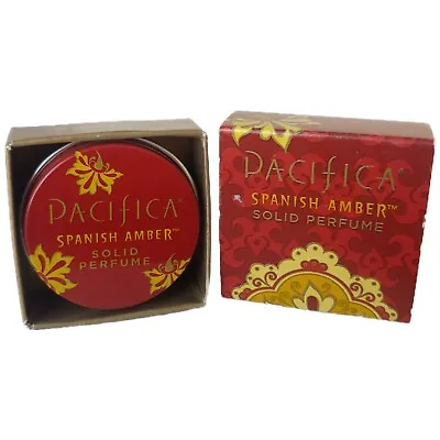 Pacifica Spanish Amber Solid Perfume 0.33 Oz Round Tin Brand New In Box • $45.99