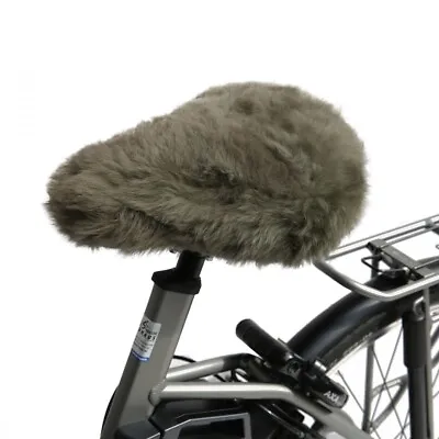 Lambskin Bicycle Saddle Cover Camel Fur Real Merino Sheepskin • $31.90