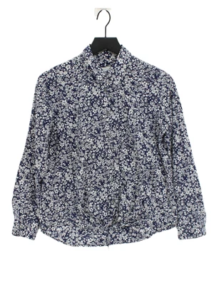 £55.50 • Buy Equipment Women's Shirt S Blue Floral 100% Cotton Long Sleeve Collared Basic