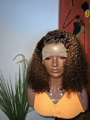 16” 13x4  3 Tone Lace Frontal Brazilian Hair Pixie Curl Wig - FLASH SALE • £165