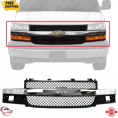 Grille For 2003-2021 Chevrolet Express 3500 Front Grille Assembly Gray GM1200535 • $248.22