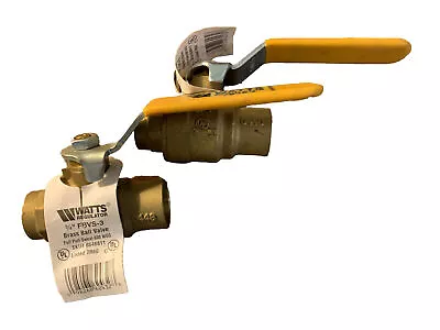 3/4 Inch SWEAT BRASS FULL PORT SHUT OFF BALL VALVE 2-pack • $12