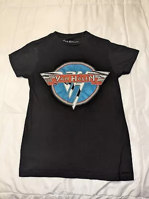 Van Halen Band Black Crewneck Short Sleeve Graphic T-shirt Size XS 2021 • £10.57