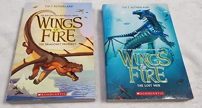 Lot Of 2 Wings Of Fire Books (#1 And #2) Tui T. Sutherland Bestselling Series • $3