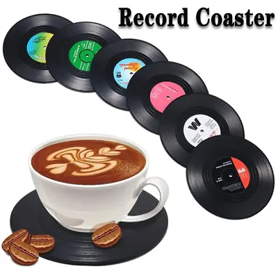 30PCS Retro Record Disk Coasters Vinyl Drinks Holder Non-Slip Mug Pads Placemat • $36.65