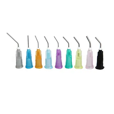100PC Dental Flow Prebent Needle Irrigation Dispensing Syringe Tips 18/20/22/25G • $5.49