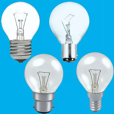 4x Clear Golf Round Dimmable Standard Light Bulb 25W 40W 60W BC ES SBC SES Lamps • £8.49