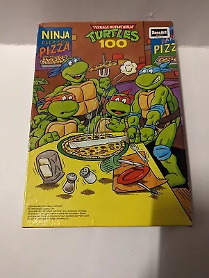 Vintage 1990 RoseArt TMNT Ninja Turtles 100pc Puzzle Ninja Pizza #08018 Complete • $14.99