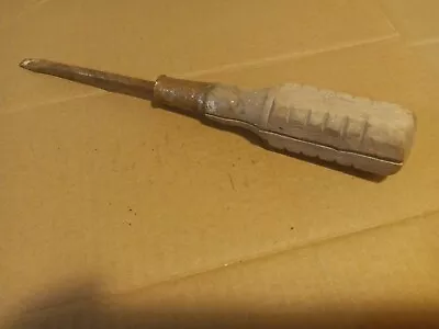 Vintage Unbranded  Slotted Flat Head Screwdriver W/ Wooden Handle 9” Long • $8