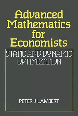 Advanced Mathematics For Economists : Static And Dynamic Optimiza • $9.62