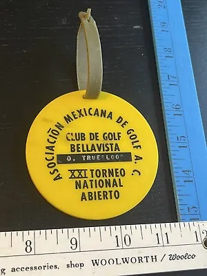 1965 PGA Latin-Am Tour Game-Used Old Vintage Tourney Golf Bag Tag O. Trueblood • $3.50