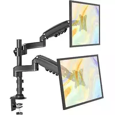$41.99 • Buy Dual Monitor Mount For Most 17-32 Inch Screens With Adjustable Gas Spring Arm