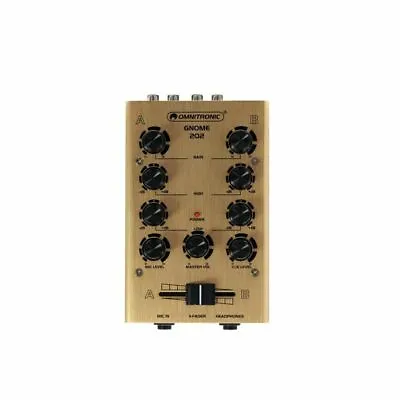 Omnitronic Gnome 202 2-Channel Mini DJ Mixer (gold) • £64.25