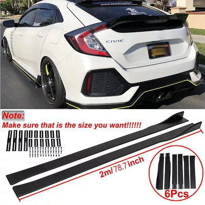 79'' Side Skirt Extension Splitters Diffuser For Honda Civic Sedan Hatch Type R • $75.39