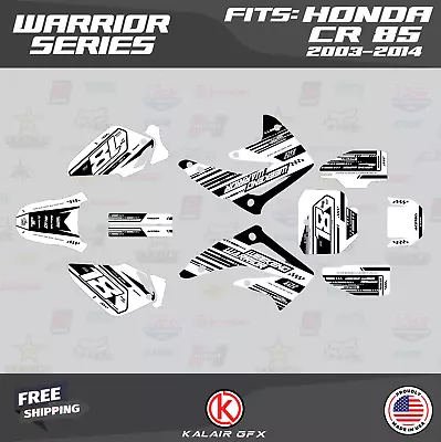 Graphics Kit For Honda CR 85 2003-2014 CR85 Warrior-White • $65.99